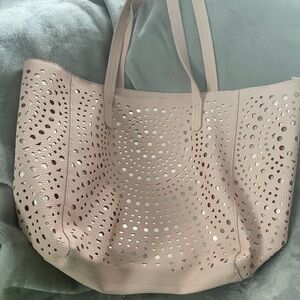 Baby pink tote bag